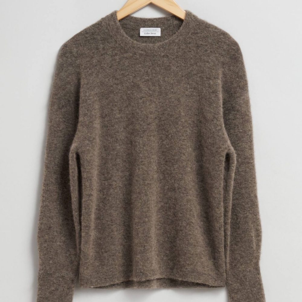 & Other Stories Brown Crew Neck Sweater